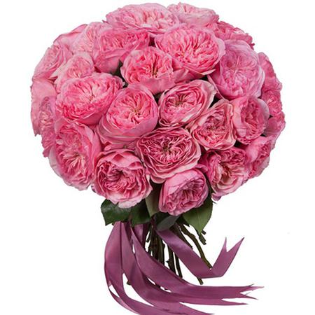 Букет крупных пионовидных роз «Приятный июль»